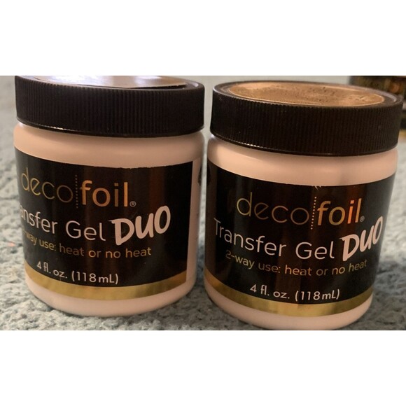2 Deco Foil Transfer Gel DUO 2-way Use  Heat or No Heat & Blanco 4 oz - Picture 2 of 3